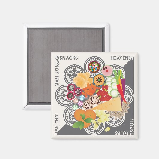 Mah Jongg Snacks Magnet (Voorkant / Achterkant)