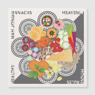 Mah Jongg Snacks Magnet Kaart Magnetische Uitnodiging