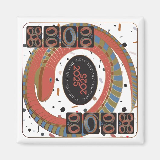 Mah Jongg Snake 2025 magneet (Voorkant)