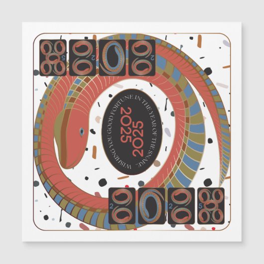 Mah Jongg Snake 2025 Magnet Kaart (Voorkant)