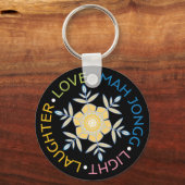 Mah Jongg Sneeuwvlokken Sleutelhanger (Achterkant)