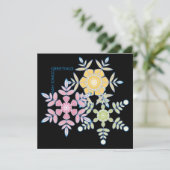 Mah Jongg Snowflake Greetings Flat Card Kaart (Staand voorkant)