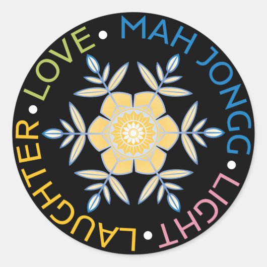 Mah Jongg Snowflakes Stickers (Voorkant)