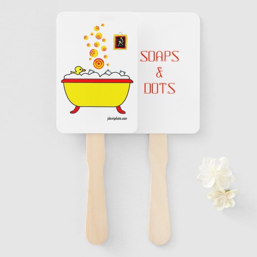 Mah Jongg Soaps en Stippen Fan Handwaaier (Voorkant en achterkant)