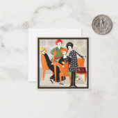 Mah Jongg Spel Kleine Platte Kaart Notitiekaartje (Voorkant / Achterkant in situ)