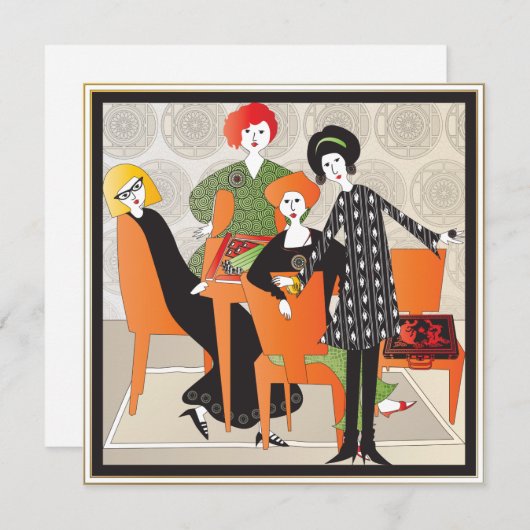 Mah Jongg Spel Platte Kaart (Voorkant / Achterkant)