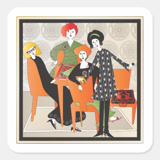 Mah Jongg Spel Stickers (Voorkant)