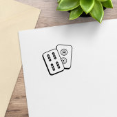 Mah-Jongg spel Tegels 1x1 Rubberstempel