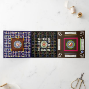 Mah Jongg Squares Trifold Card Drieluik Kaart