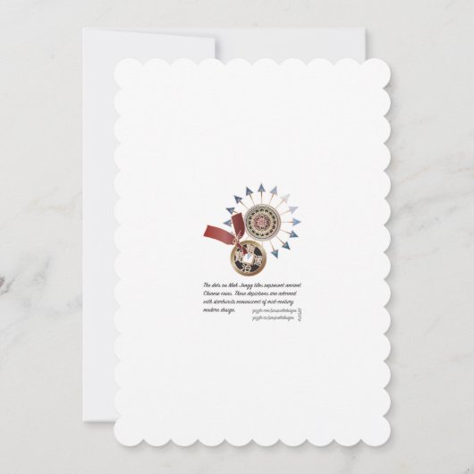 Mah Jongg Starburst Stippen Birthday Flat Kaart (Achterkant)