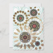 Mah Jongg Starburst Stippen Birthday Flat Kaart (Voorkant)