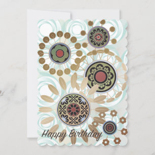 Mah Jongg Starburst Stippen Birthday Flat Kaart