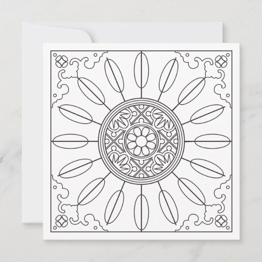 Mah Jongg Starburst Stippen Kaart voor kleuren (Voorkant)