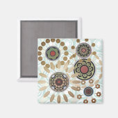 Mah Jongg Starburst Stippen Magnet (Voorkant / Achterkant)