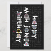 Mah Jongg Stippen Verjaardag Kaart (Voorkant)