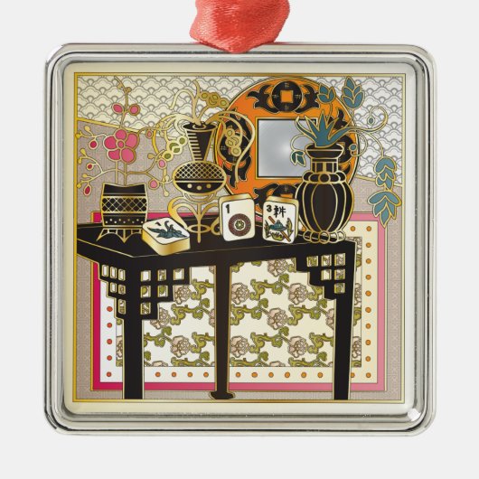 Mah Jongg Table Metalen Ornament (Voorkant)