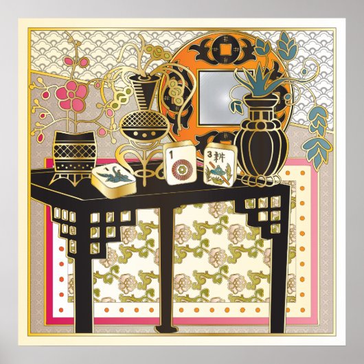 Mah Jongg Table Poster (Voorkant)