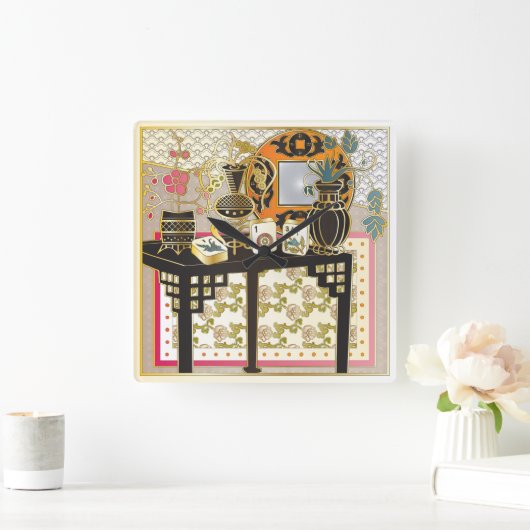 Mah Jongg Table Vierkante Klok (Huis)