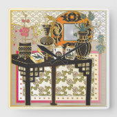 Mah Jongg Table Vierkante Klok (Voorkant)