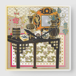 Mah Jongg Table Vierkante Klok