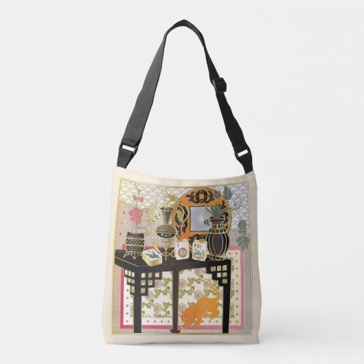 Mah Jongg Tables Crossbody Tas (Voorkant)