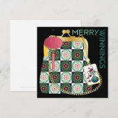 Mah Jongg Tas Kerstkaart Kaart (Voorkant / Achterkant)