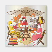 Mah Jongg Tea Party Magneet (Voorkant)