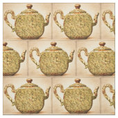 Mah Jongg Teapot Fabric Stof (Swatch)