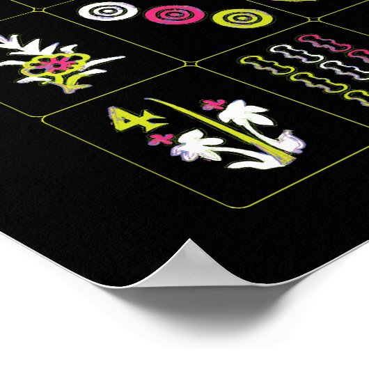 Mah Jongg Tegel Poster (Hoek)