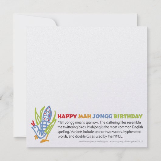 Mah Jongg Tegels en Table Flat Kaart (Achterkant)