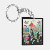 Mah Jongg Tegels Horse Sleutelhanger (Voorkant Links)