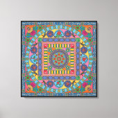 Mah Jongg Tegels Mandala Canvas Afdruk (Voorkant)