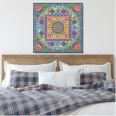 Mah Jongg Tegels Mandala Canvas Afdruk (Insitu (Slaapkamer))