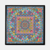 Mah Jongg Tegels Mandala Magnet (Voorkant)