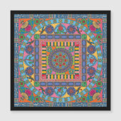 Mah Jongg Tegels Mandala Magnet Flat (Voorkant)