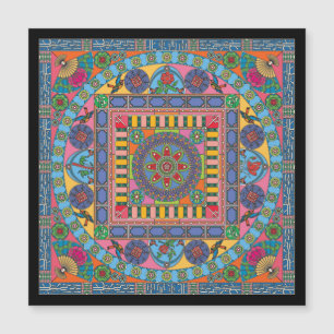 Mah Jongg Tegels Mandala Magnet Flat