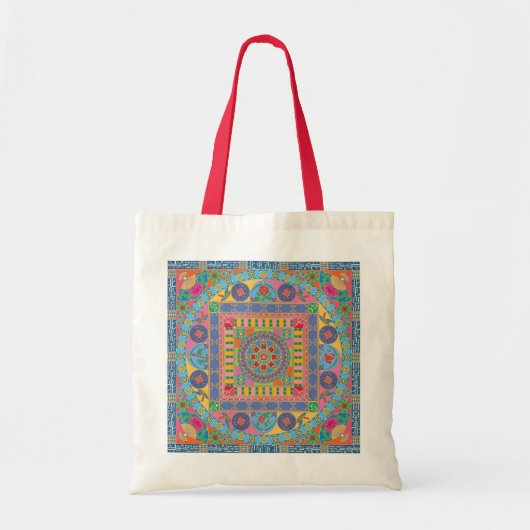 Mah Jongg Tegels Mandala Tas (Voorkant)