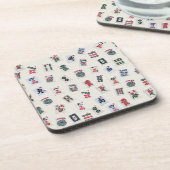 Mah Jongg-tegelsymbolen ontwerpen op basis van bad Bier Onderzetter (Linkerzijde)