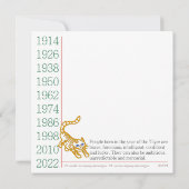 Mah Jongg Tiger Kaart (Achterkant)