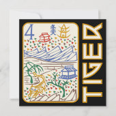 Mah Jongg Tiger Kaart (Voorkant)