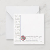 Mah Jongg Tiger - kleine kaart Notitiekaartje (Achterkant)