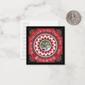 Mah Jongg Tiger - kleine kaart Notitiekaartje (Voorkant / Achterkant in situ)