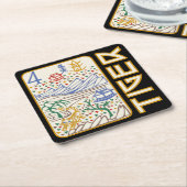 Mah Jongg Tiger Onderzetter (Schuin)