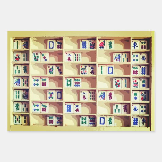 Mah Jongg Tiles Gift Wrap Inpakpapier Vel (Voorkant)