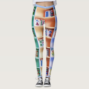 mah jongg tiles - leggings
