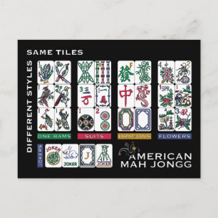 Mah Jongg Tiles Same Briefkaart