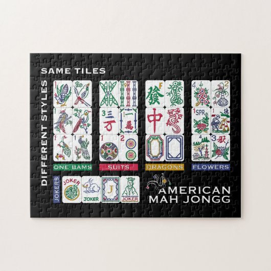Mah Jongg Tiles Same Legpuzzel (Horizontaal)