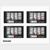 Mah Jongg Tiles Same Rechthoekige Sticker (Vel)
