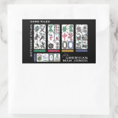 Mah Jongg Tiles Same Rechthoekige Sticker (Tas)