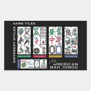 Mah Jongg Tiles Same Rechthoekige Sticker